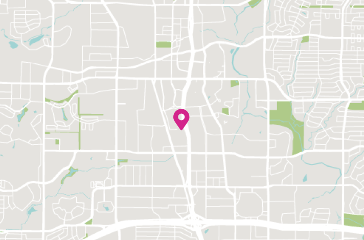 Map showing the street location of Cortland Design's Addison office