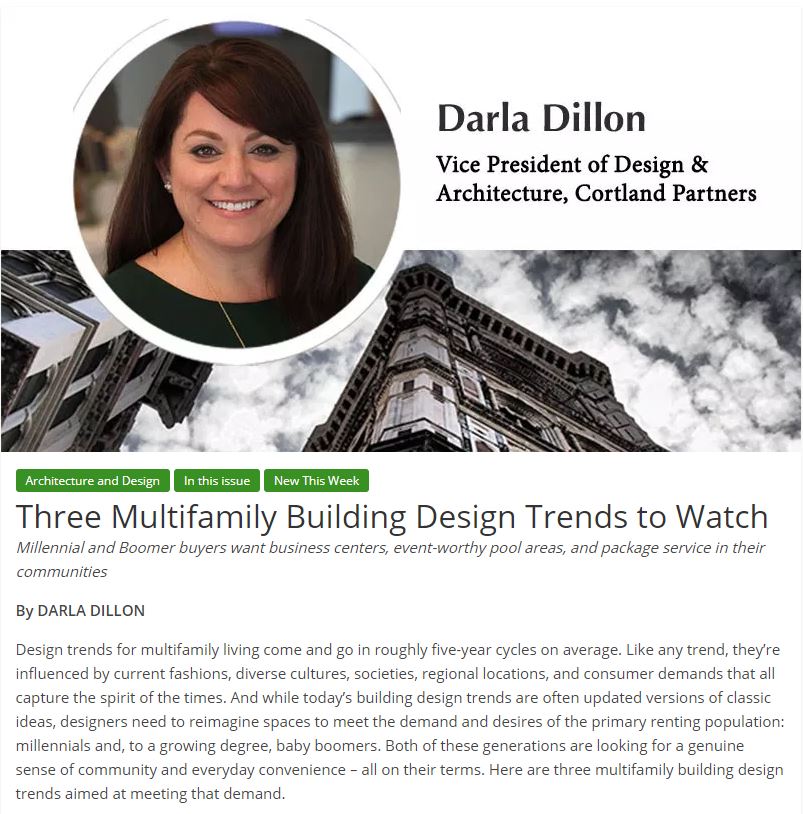 Darla Dillon, Vice President of Design & Architecture, Cortland Partners