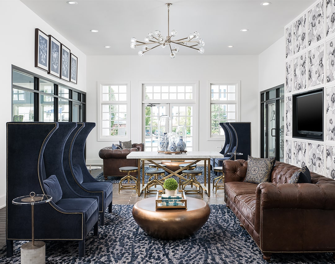 Seating area in a multifamily home