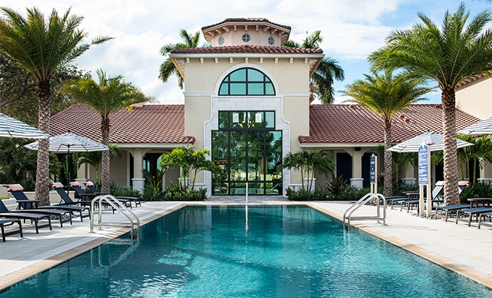 Pool area at a hotel