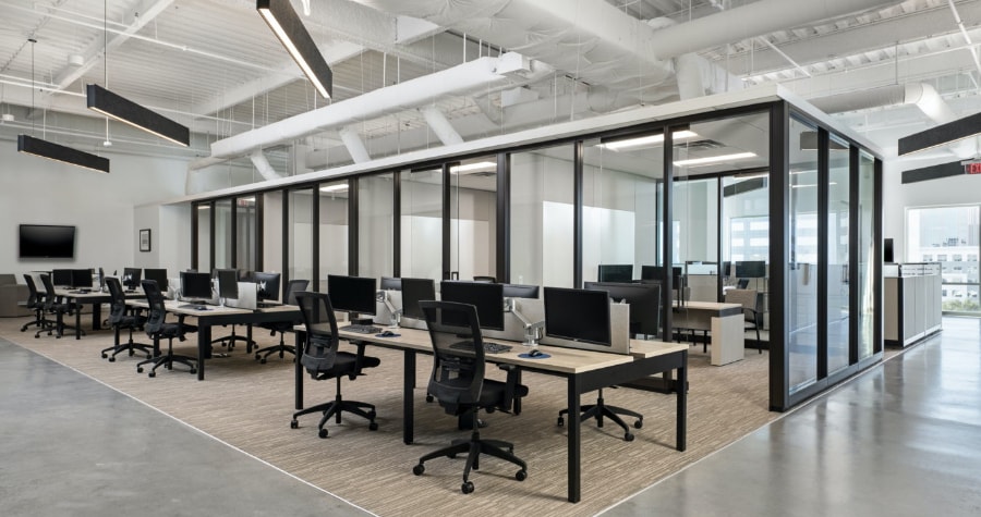 Office area with several desks