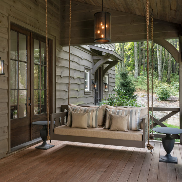 Outside patio with swing