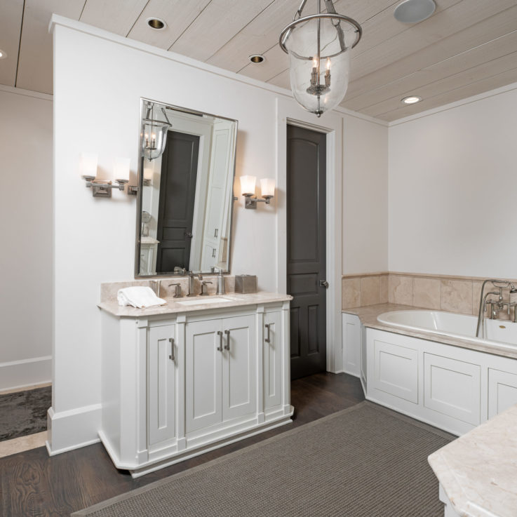 Master bathroom with tub