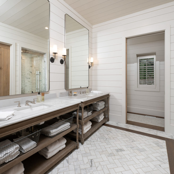 Bathroom with double vanity